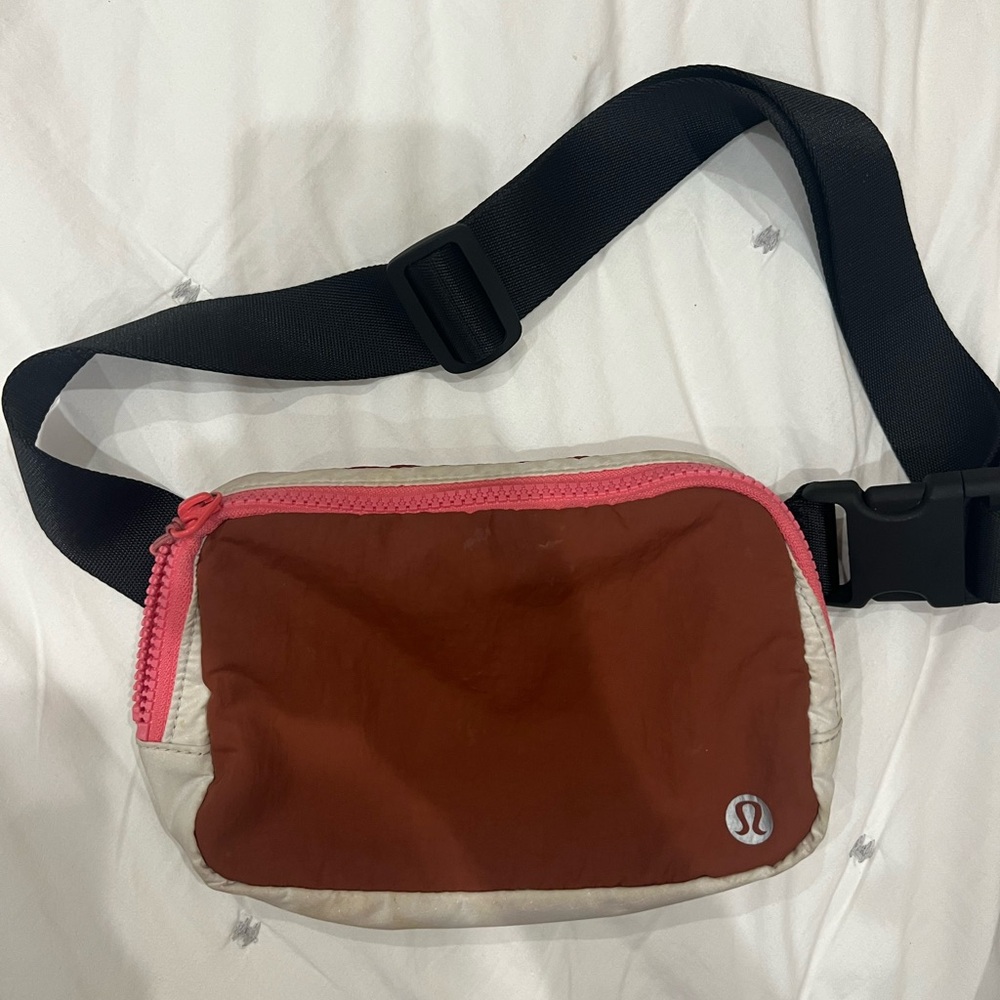 Lululemon Brown and Pink Everywhere Belt Bag